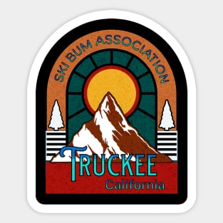 Truckee California ski bum Association chapter mountain in the sun Sticker